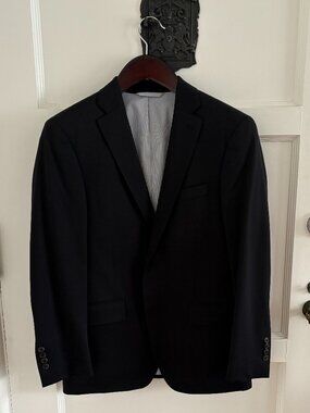 Todd Snyder Sutton Suit Jacket/Blazer in Italian Natural Stretch Black Wool 40S